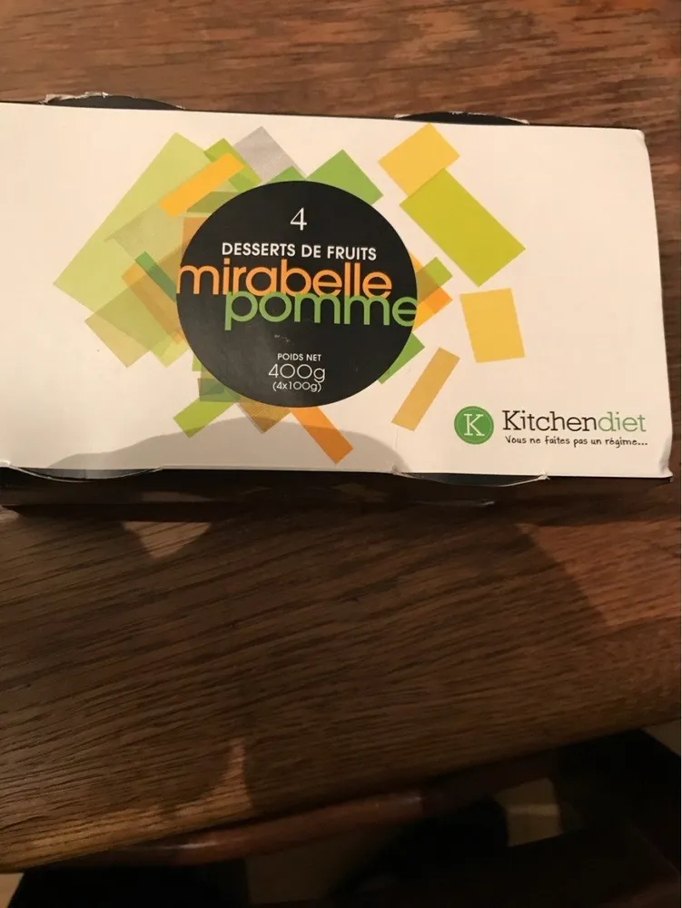 Dessert frais pomme-mirabelle