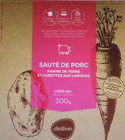 Sauté de Porc, Pomme de terre et carotte aux lardons