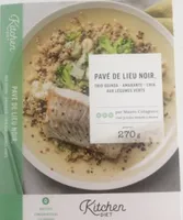 Pavé de lieu noir , trio quinoa - amarante - chia aux légumes verts