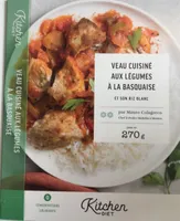 Veau cuisiné aux légumes à la basquaise et son riz blanc