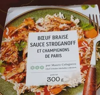 Bœuf Braisé Sauce Stroganoff et champignons de Paris