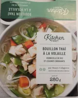 Bouillon Thaï à la volaille, vermicelle de riz et légumes croquants