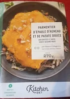 Parmentier d'épaule d'agneau et de patate douce aux dattes et noix, sauce sésame noir