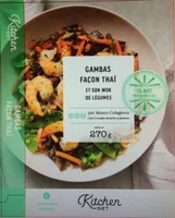 Gambas façon Thaï et son Wok de légumes