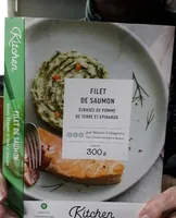 Filet de saumon écrasée de pomme de terre et epinard
