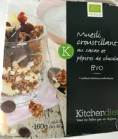 Muesli croustillant au cacao et éclat de chocolat, BIO (4 sachets fraicheur individuels)