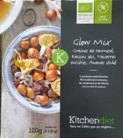 Glow Mix Bio Sans Gluten : Graines de tournesol, Raisins, Noisettes et Ananas