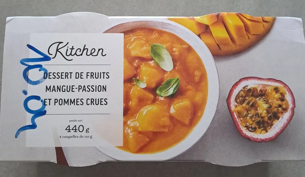 Dessert fruits mangue passion pommes