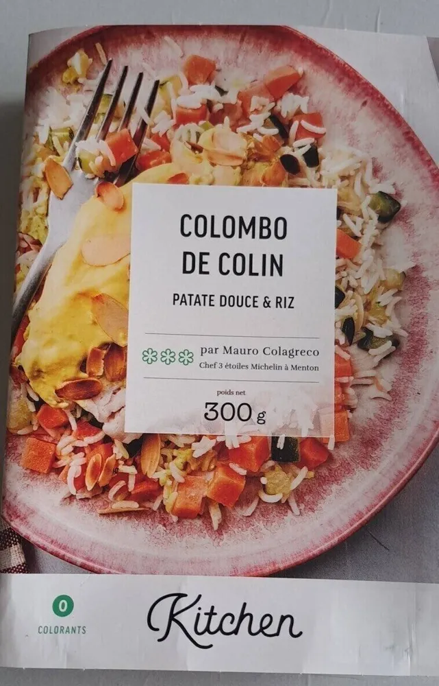 Colombo de colin patate douce et riz