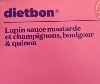 Lapin sauce moutarde et champignons boulgour et quinoa