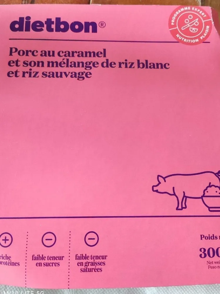 Porc au caramel au riz blanc