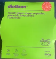 Salade pique nique au poulet sauce a la moutarde a l’ancienne