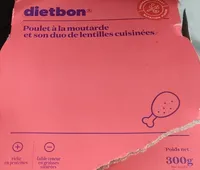 Poulet à la moutarde et son duo de lentilles cuisinées