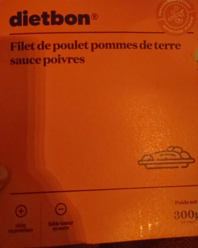Filet de poulet pomme de terre sauce poivres
