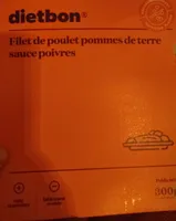 Filet de poulet pomme de terre sauce poivres