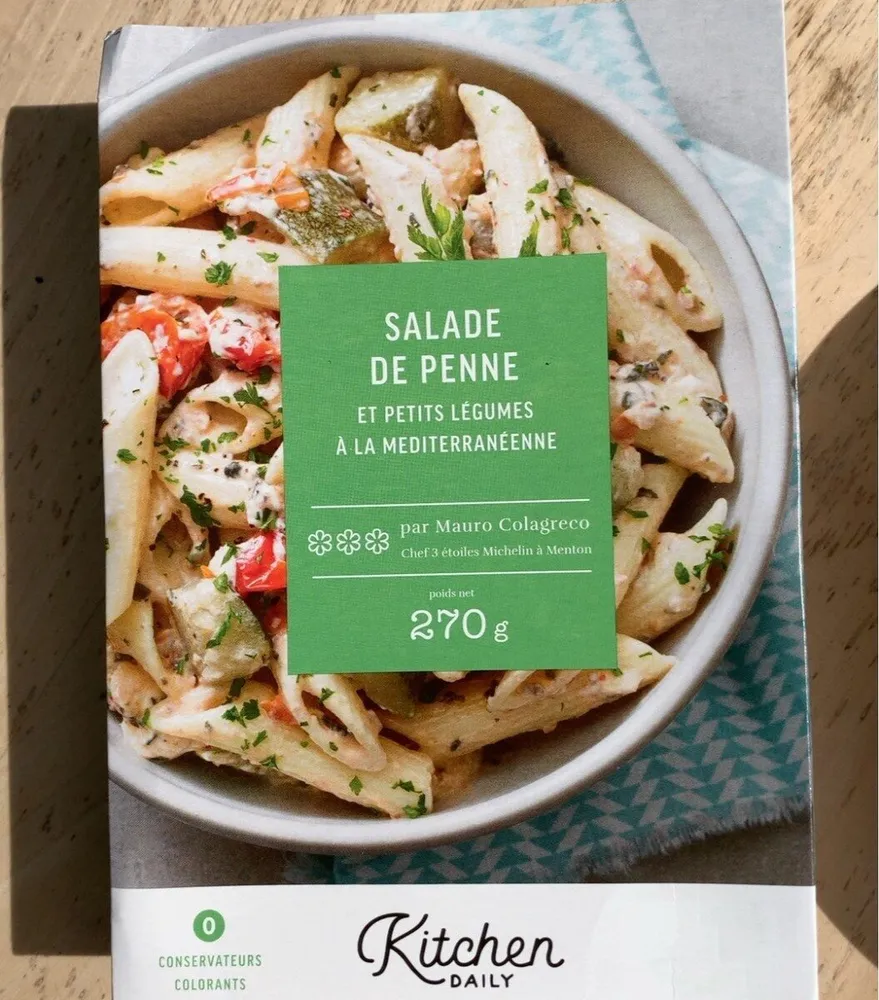 Salade de penne et petits légumes à la méditerranéenne