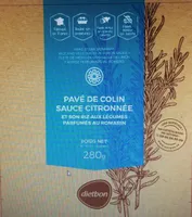 Pavé de Colin, Sauce citronnée et son riz blanc aux légumes parfumés au romarin