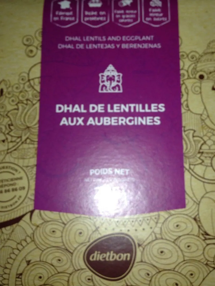 DHAL DE LENTILLES AUX AUBERGINES