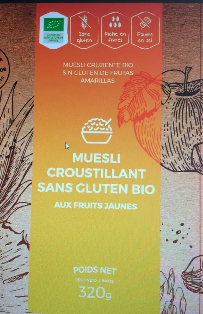 Muesli crsoutillant sans gluten bio