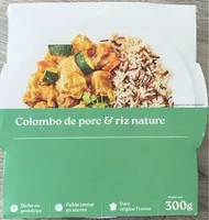 Colombo de porc et riz nature