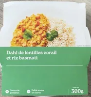 Dahl de lentilles corail et riz basmati