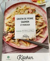Gratin de penne saumon et poireaux