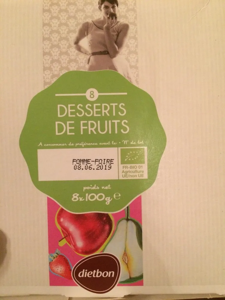 Dessert Pomme Poire Bio