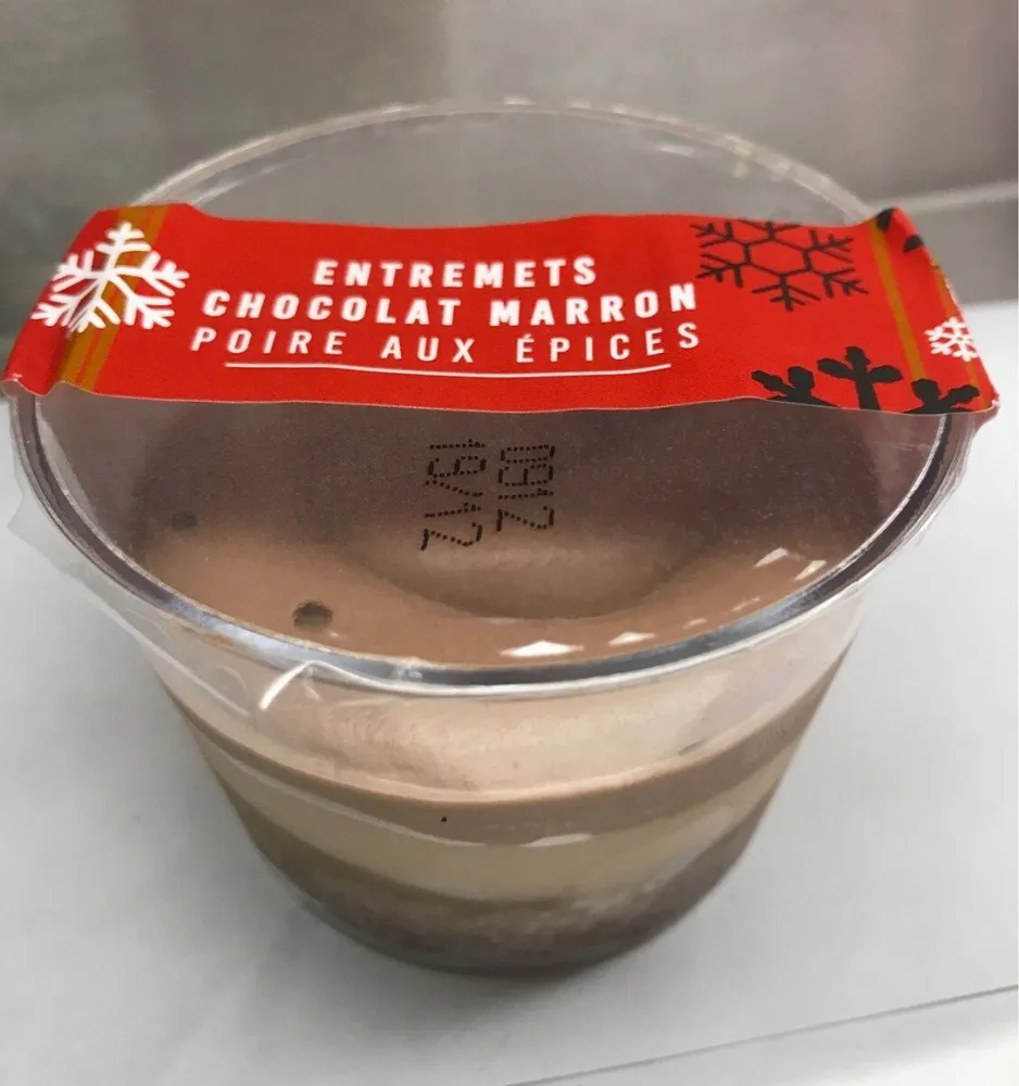ENTREMETS CHOCOLAT MARRON POIRE AUX ÉPICES