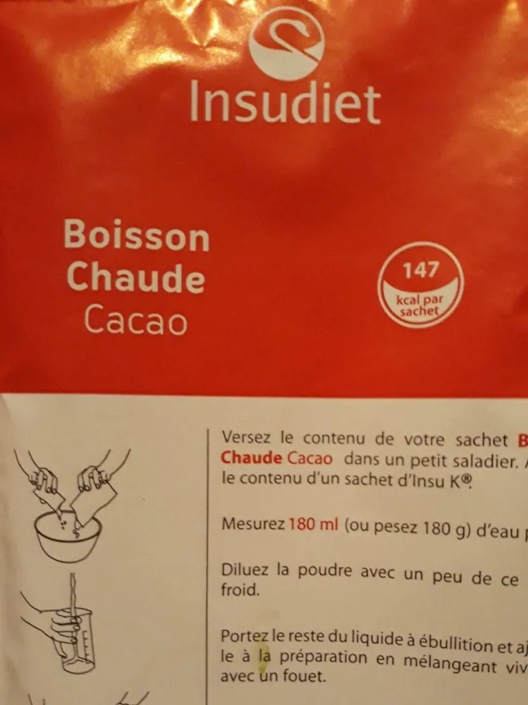 Boisson chaude cacao insudiet