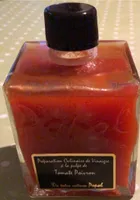 Preparation culinaire de vinaigre a la pulpe de tomate poivron