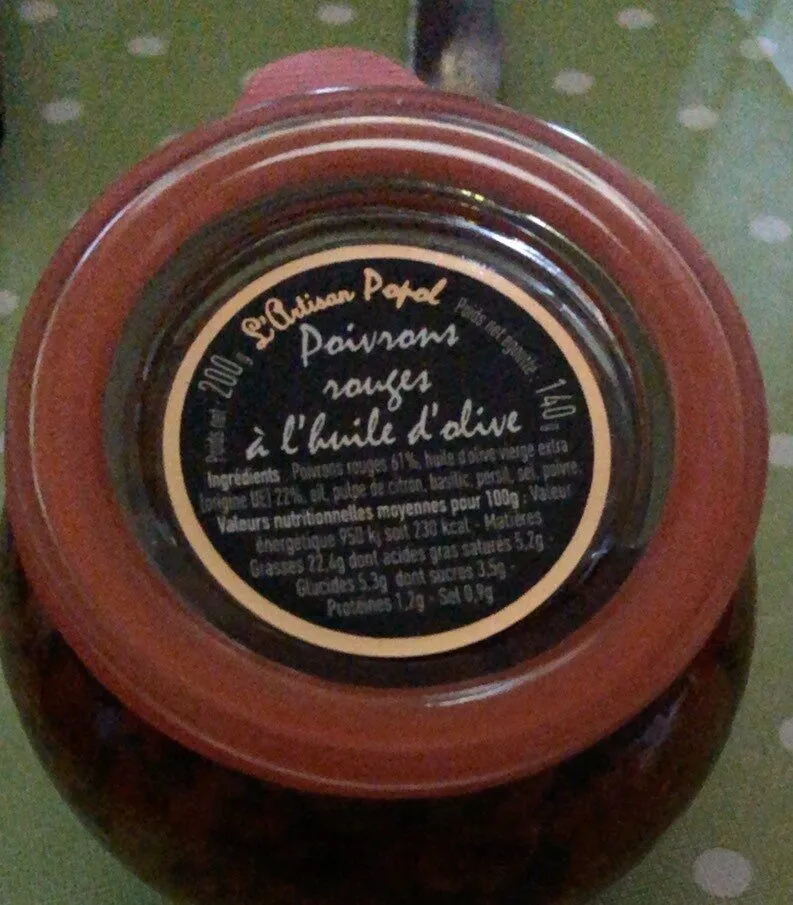 Poivrons rouges à l’huile d’olive