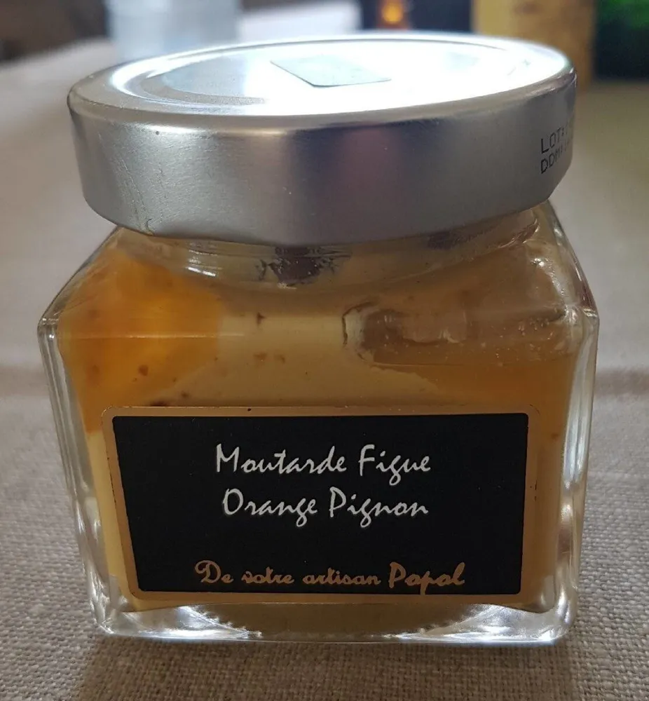 Moutarde figue orange pignon