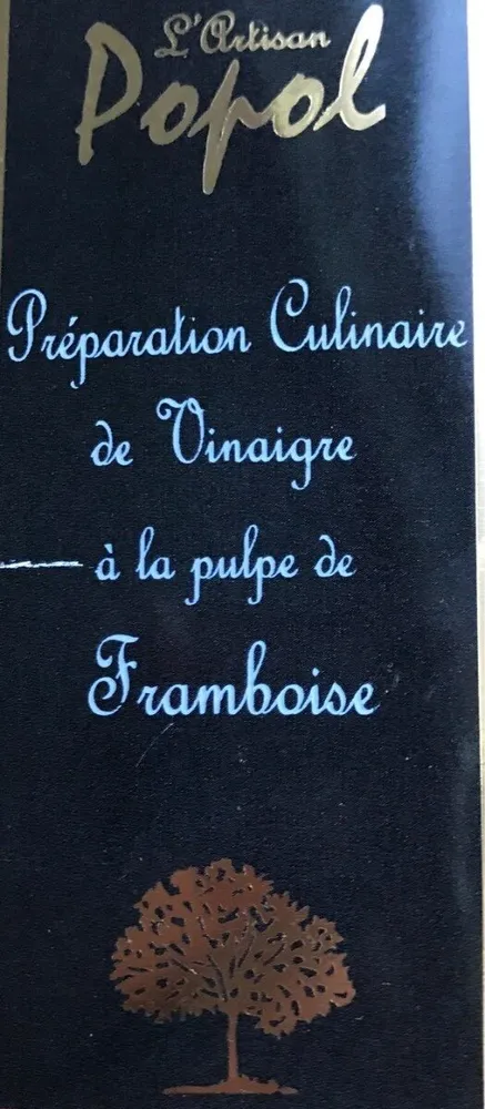 Vinaigre à la pulpe de framboise