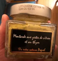 Moutarde aux zestes de citron et au thym
