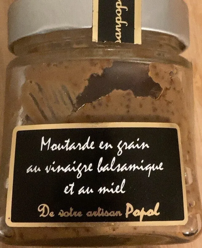 Moutarde en grain au vinaigre balsamique et au miel