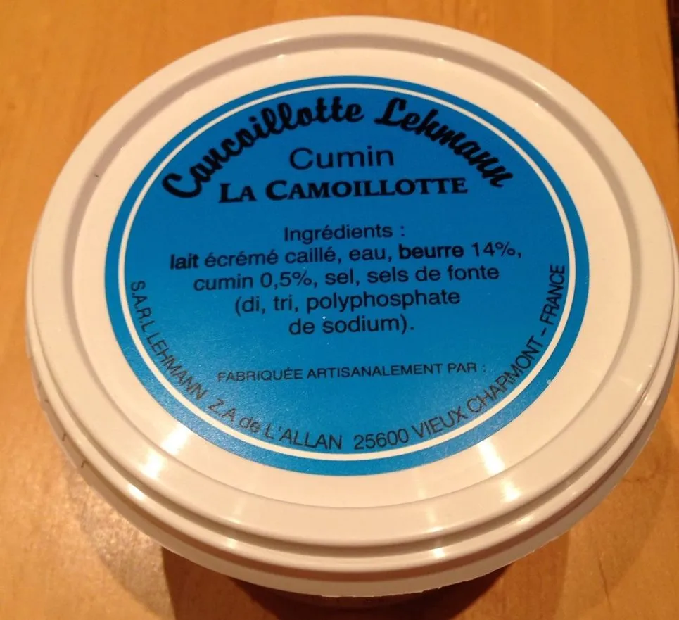 Cancoillotte La Camoillotte - cumin 12% M.G.