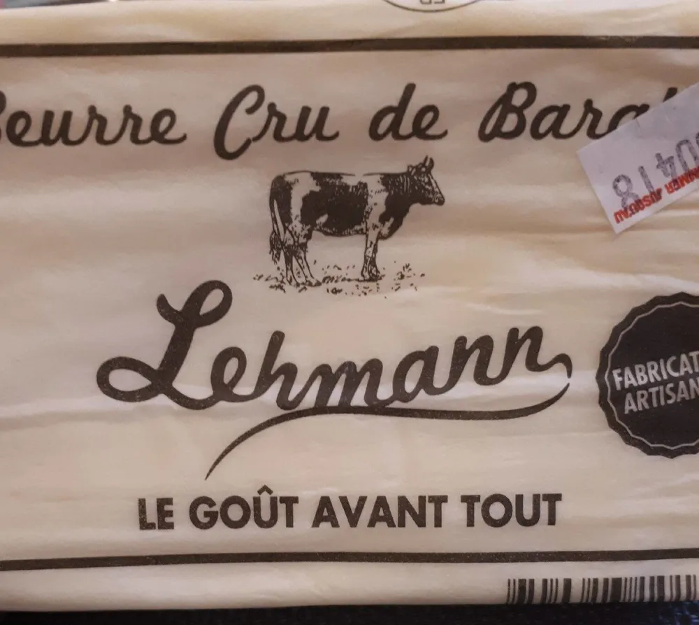 Beurre cru de baratte