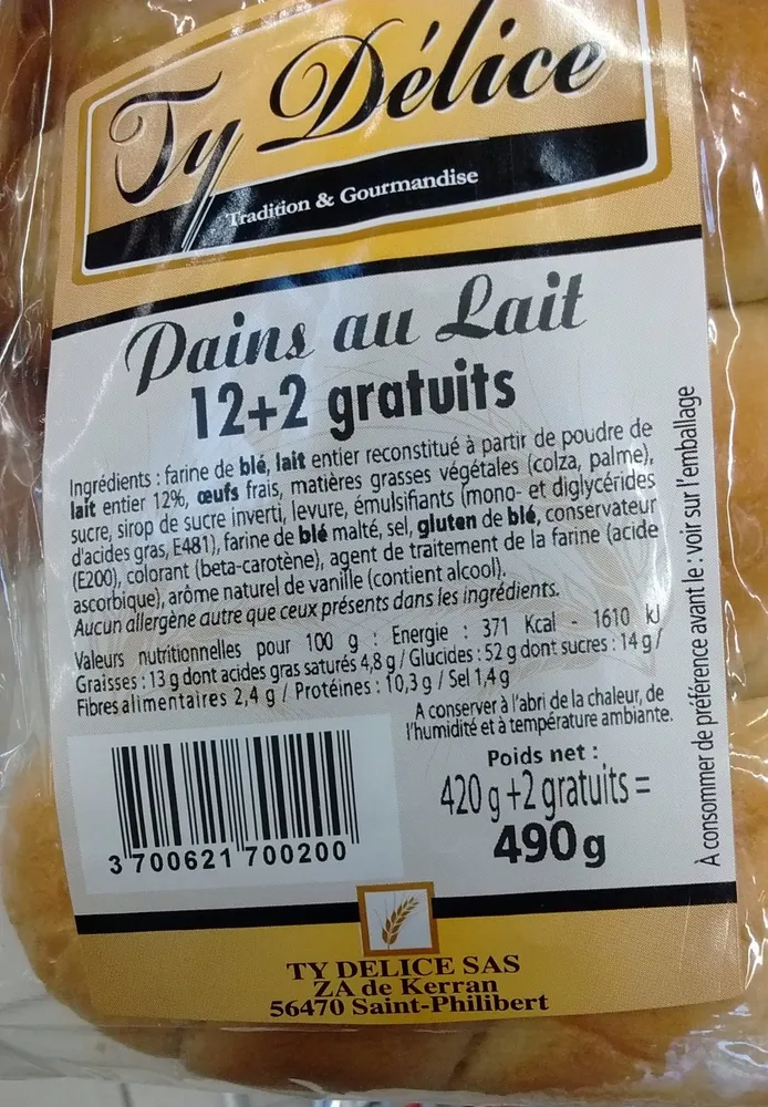 Pains au Lait (12 + 2 gratuits)