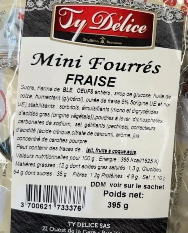 Mini fourrés fraise