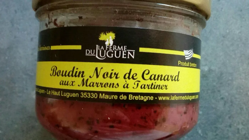 Boudin noir de canard aux marrons à tartiner