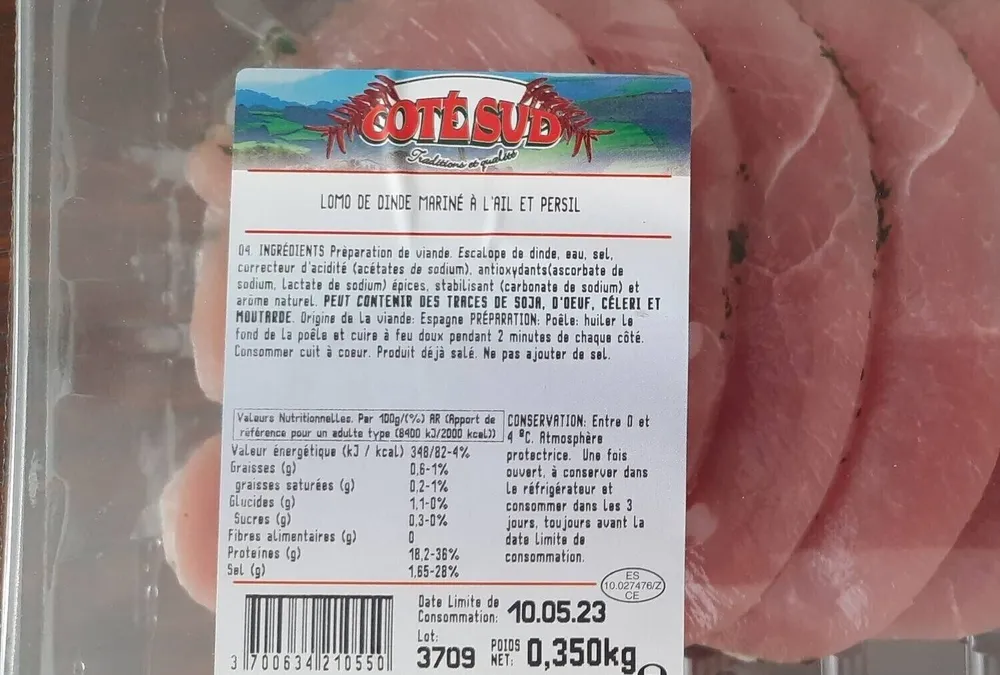Lomo de dinde mariné à l'ail et persil