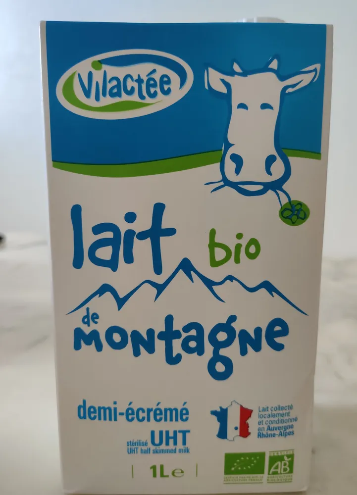 Lait demi-écrémé bio