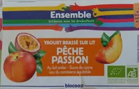 Yaourt brassé sur lit pêche passion