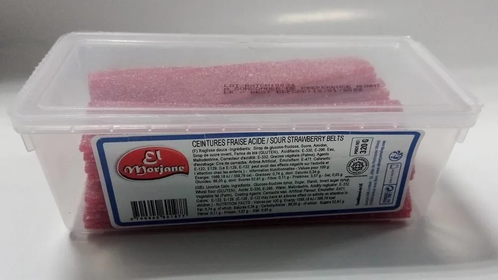 Ceinture fraise acide halal
