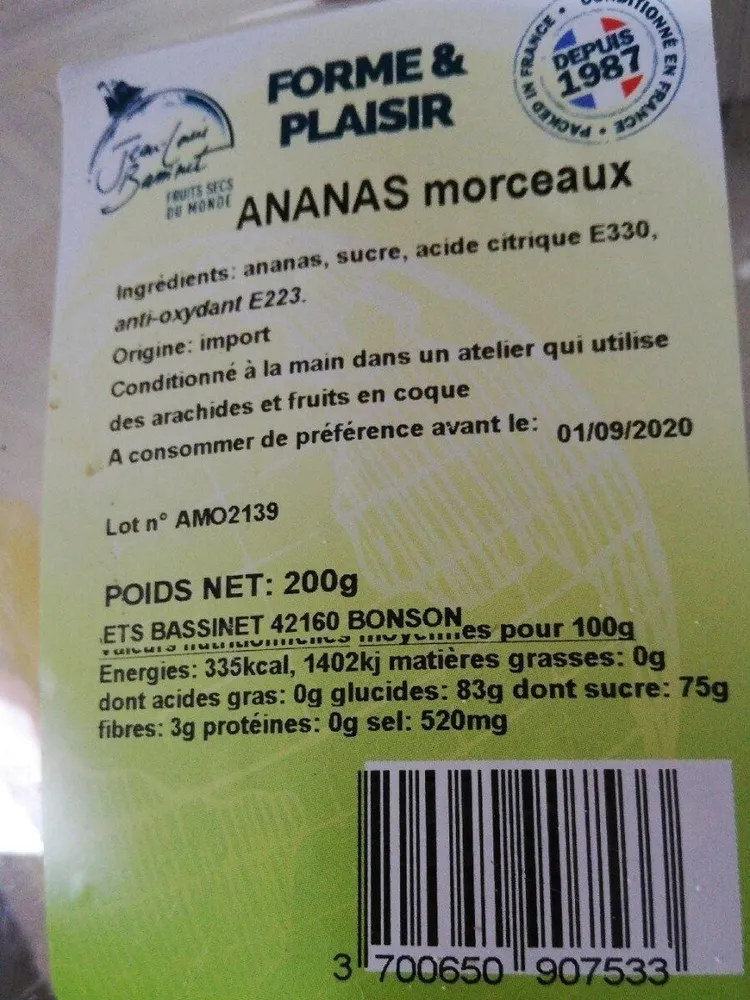 Ananas morceaux