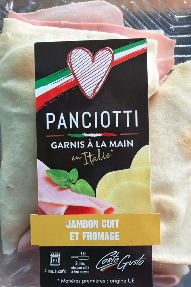 Panciotti jambon cuit et fromage