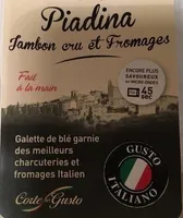 Piadina jambon cru et fromages