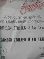 Jambon italien à la truffe