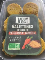 Galettines de millet petit pois carottes