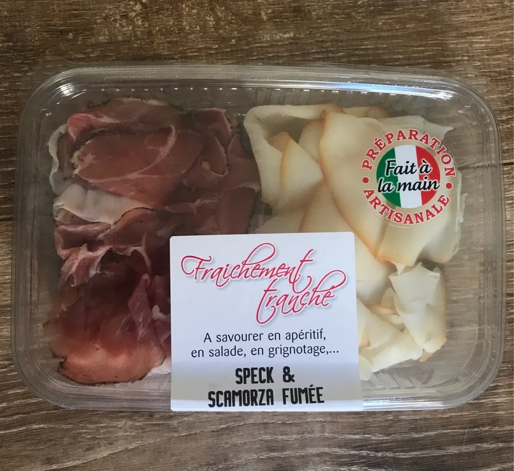 Speck et scamorza fumé